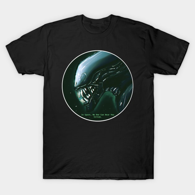 In Space, No One Can Hear You Scream T-Shirt by RufiDesigns